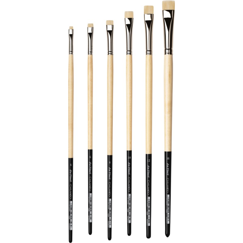 Brosse plate extra courte Chunéo en soies synthétiques, série 7229