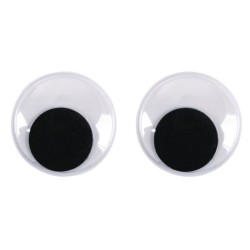 Yeux mobiles adhésifs ø25mm x20pcs
