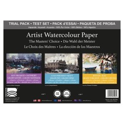 Pack Trio papier BaoHong Masters 300g/m², 3 grains x 3 fls 28x38 cm