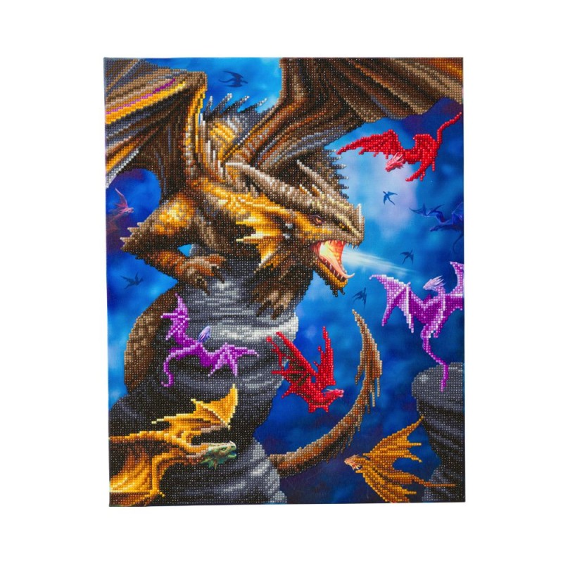Kit tableau à diamanter Crystal Art 40x50cm - Clan des Dragons, Anne Stokes