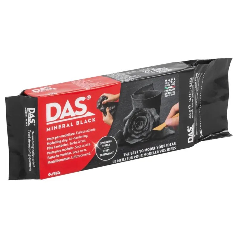 Pâte à modeler noir scintillant DAS Minéral 