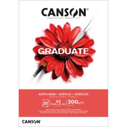 Bloc Acrylique Graduate 300 g/m², 20 fls collées un côté