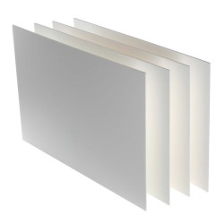 Lot de 4 cartons mousse blanc, plaque 50x65 cm