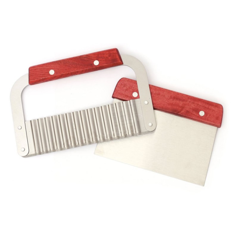 Set de trancheurs à savon en inox : lisse et cannelé