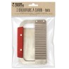 Set de trancheurs à savon en inox : lisse et cannelé
