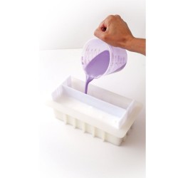 Moule à savon en silicone rectangulaire avec séparateurs