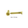 Vis bois laitonnée ø 3x13 mm à tête fraisée, sachet de 50 pcs