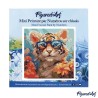 Peinture par numéros 20x20 cm sur châssis Bébé Tigre fantaisie et fleurs