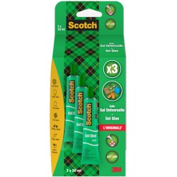 Lot de 3 tubes de colle gel universelle Scotch 30 ml