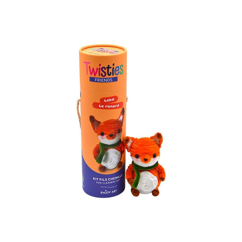Kit créatif Fils chenille - Twisties Friends, Leko le renard