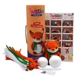 Kit créatif Fils chenille - Twisties Friends, Leko le renard