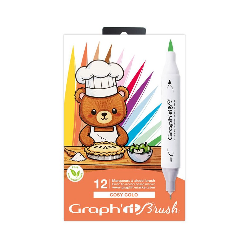 Set de 12 marqueurs Brush Graph'It - Cosy Colo