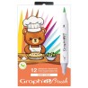 Set de 12 marqueurs Brush Graph'It - Cosy Colo