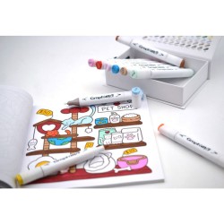 Set de 12 marqueurs Brush Graph'It - Cosy Colo