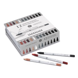 Boite carton de 12 crayons esquisse Sennelier
