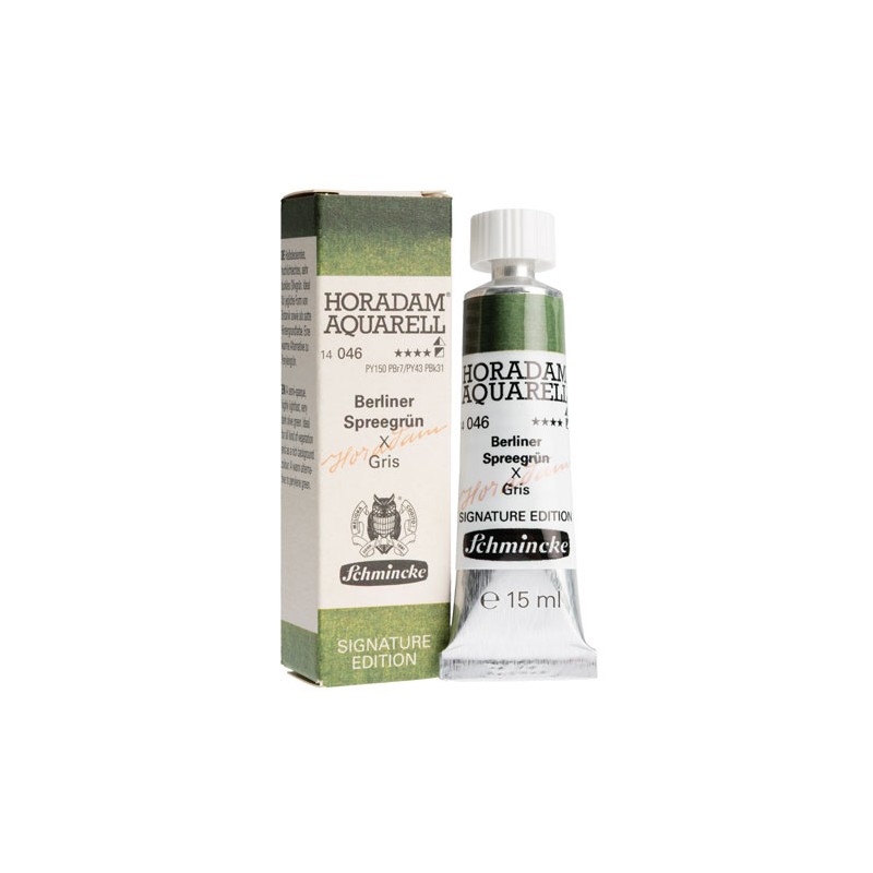 Aquarelle Horadam édition Signature, tube15ml - Berliner Spreegrün x Gris