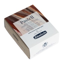 Set 6 demi-pastels Schmincke - Bruns naturels et gris élégants