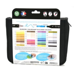 Trousse 36 Marqueurs à Alcool Graph'it Basics Colors