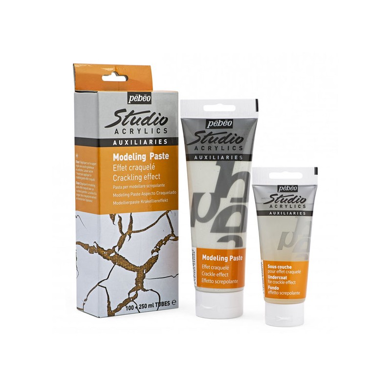 Set Modeling paste à effet craquelé, 100+250 ml