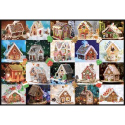 Boîte en métal avec puzzle de 550 pcs - Maison de pain d'épice