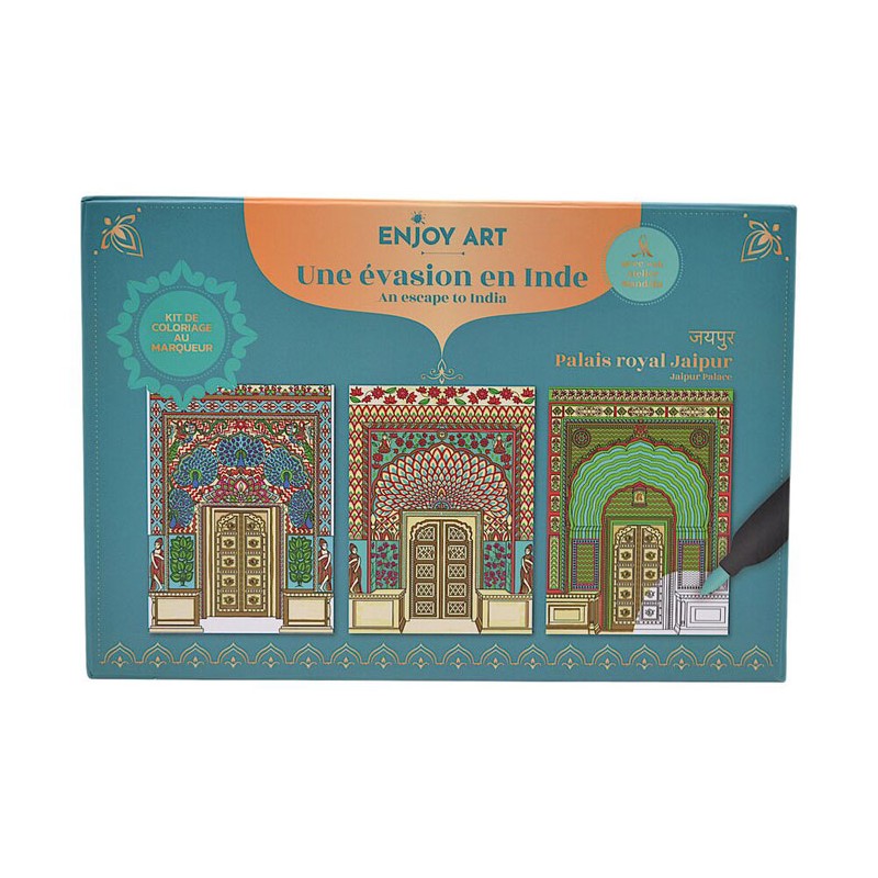Set coloriage avec Atelier Mandala - Palais royal Jaipur