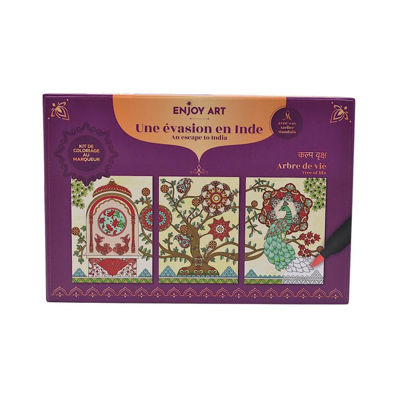 Set coloriage avec Atelier Mandala - Arbre de vie