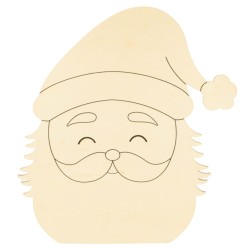 Calendrier de l'Avent en bois Père Noël - Santa Baby
