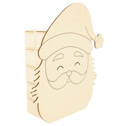 Calendrier de l'Avent en bois Père Noël - Santa Baby