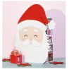 Calendrier de l'Avent en bois Père Noël - Santa Baby