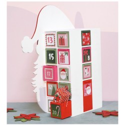 Calendrier de l'Avent en bois Père Noël - Santa Baby