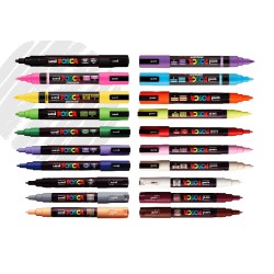 Mallette Posca Kawaii, 20 marqueurs assortis