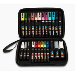 Mallette Posca de 24 marqueurs assortis - Nouvelles couleurs