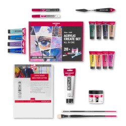 Set "Tout en Un "acrylique Amsterdam de 20 pcs