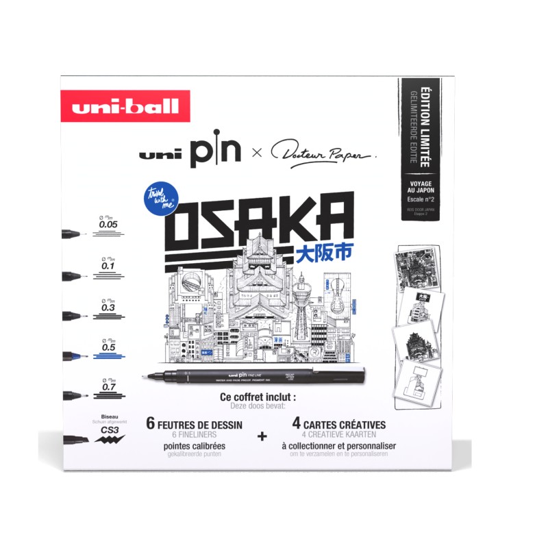 Coffret cartes créatives Osaka Uni Pin
