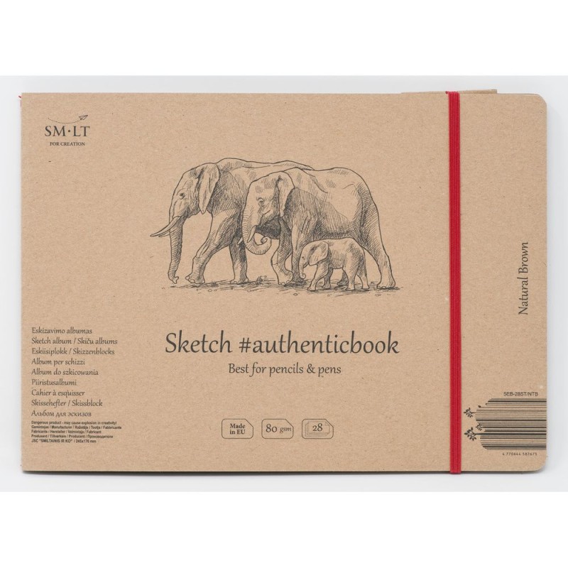 Carnet à dessin brun SM.LT - 80g/m²