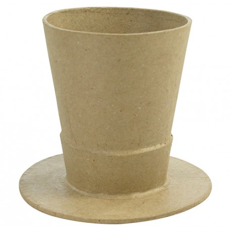 Vase chapeau en papier mâché