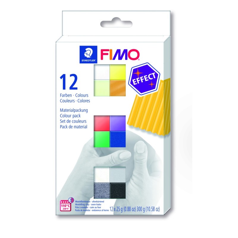 Coffret Fimo Soft 12 ou 24 1/2 pains de pâte Fimo Soft 25g, effets